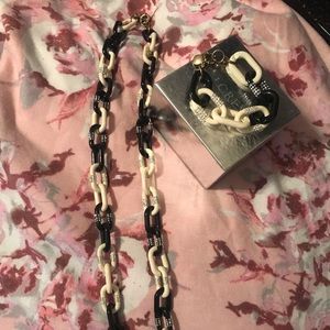 JCrew Black/Cream with Rhinestones Set